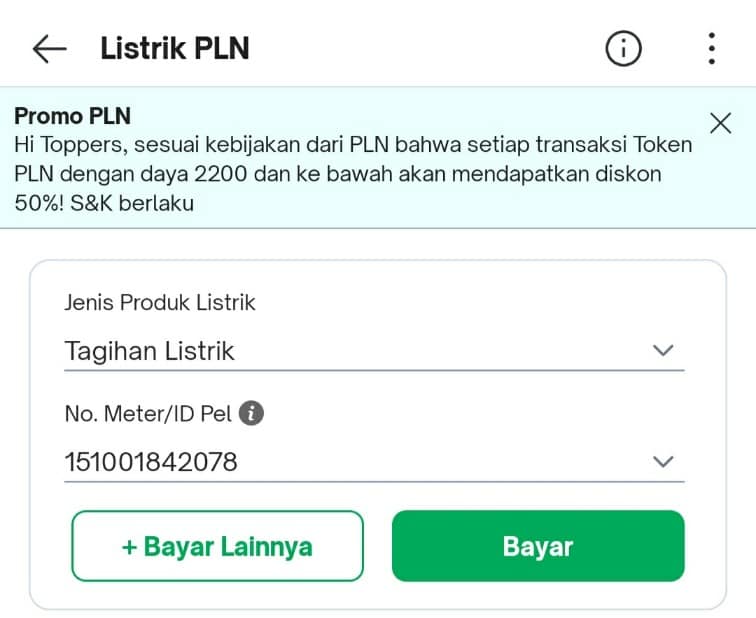 Diskon Listrik